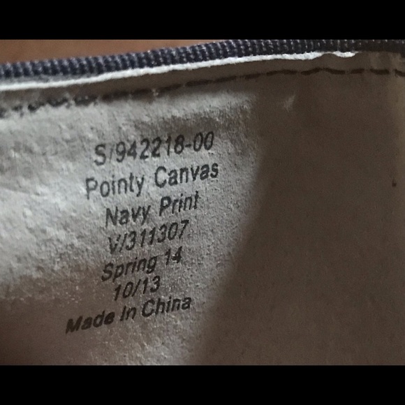 Brand New Gap Navy Polka dot Pointy Canvas Flats sz 9 - Picture 7 of 7